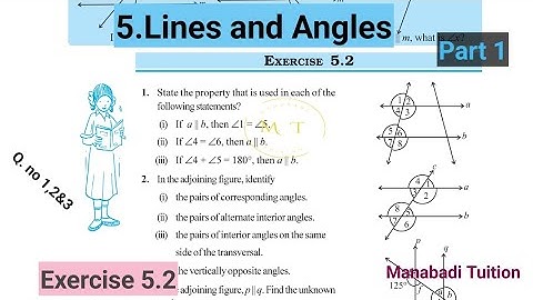 7th class maths|Chapter 5|🤷‍♀️Lines and Angles |💁‍♀️Exercise 5.2 |Q no 1,2&3|part 1|with notes|