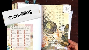 Junk Journal July 2022 Day 28 - Stencilling #junkjournaljuly