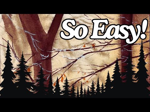Create a Jaw Dropping Watercolor Forest in 10 Minutes! 🤯