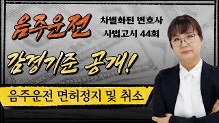 음주로 인한 운전면허 취소 및 정지_감경기준!!