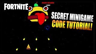 HOW TO PLAY THE SECRET MINI GAME ON FORTNITE BLACK HOLE SCREEN! (KONAMI CODE TUTORIAL) Resimi