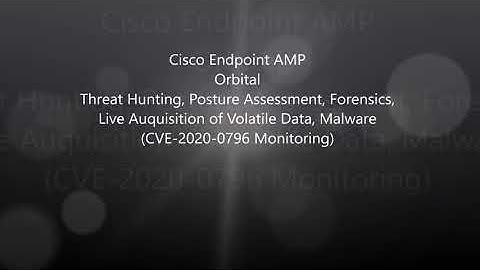 Cisco Endpoint AMP: Orbital Threat Hunting - CVE-2020-0796 Monitoring