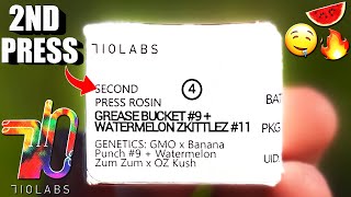 ONE OF THE TASTIEST 2ND PRESS ROSINS I’VE HAD! | 710 Labs Grease Bucket #9 + Watermelon Zkittles #11
