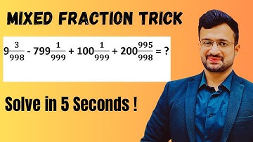 Mixed Fraction | Simplification Tricks | Calculation Tricks | Maths By Sumit Sir