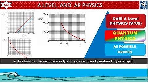 CAIE A Level Physics Paper 4 Solutions -Quantum Physics Graph questions with detailed Solution .