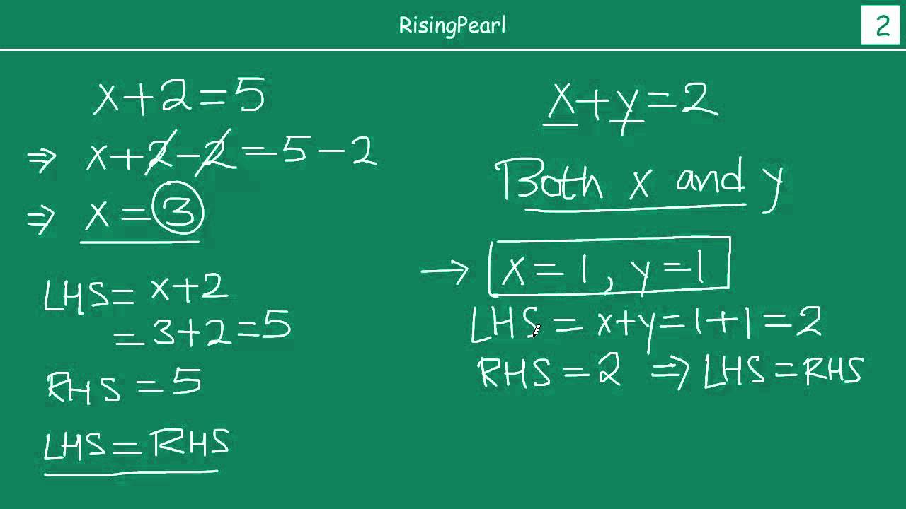 examples of solving problems involving linear equations in two variables