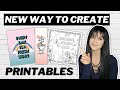 Create PRINTABLES to Sell Online Using Kittl