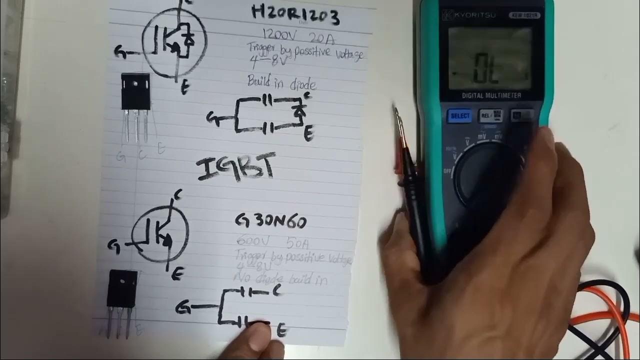How to test IGBT H20R1203 G30N60 with Multimeter YouTube