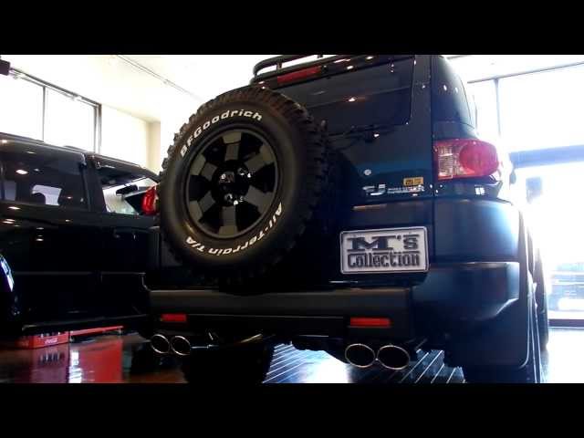FJ CRUISER 左右4本出しオーバルステンレスマフラーサウンド M's