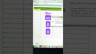 Excel Data Entry shortcut Trics || #excel #exceltips #shorts #short