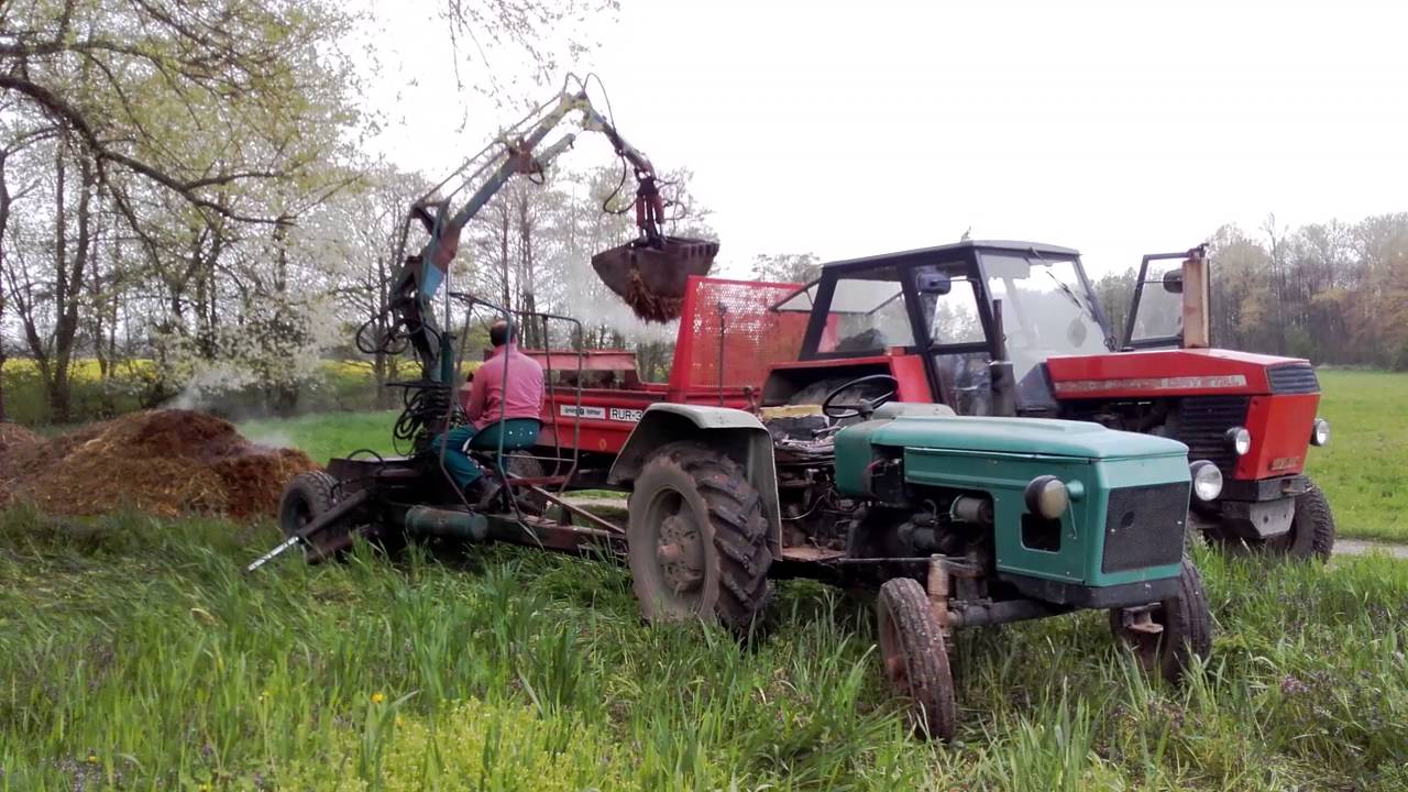 Zetor 30 zetor 8011 nakladač a hnůj - YouTube