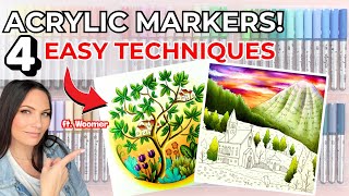 4 Creative Ways to Use Acrylic Markers in Adult Colouring | Featuring Woomer screenshot 2