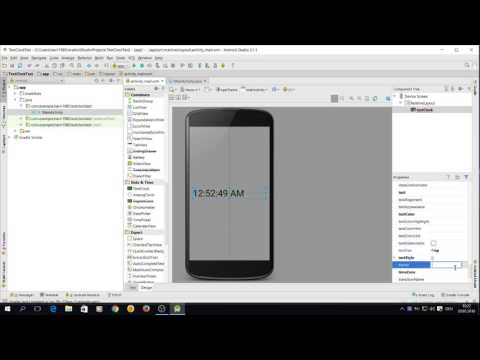 Android Studio TextClock Tutorial Teil 1