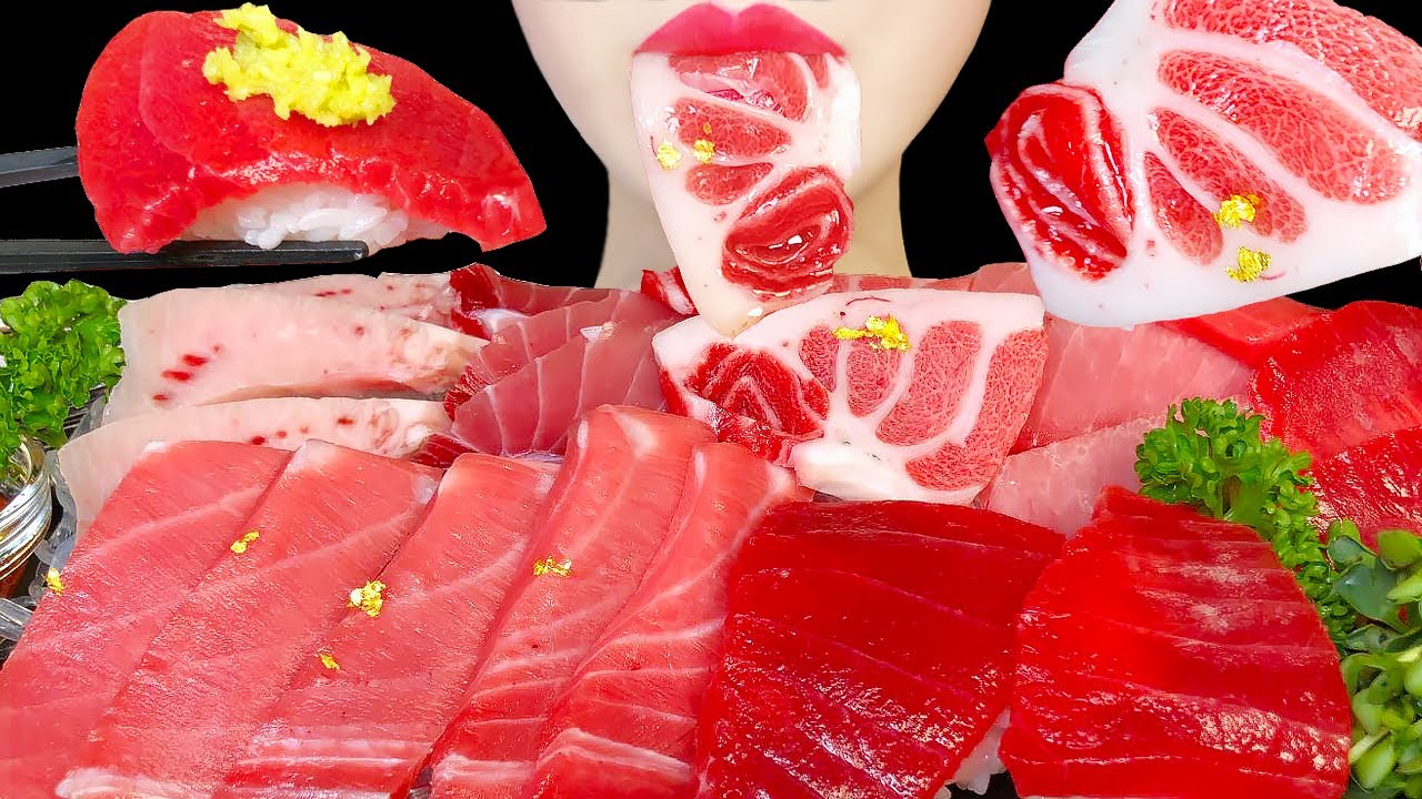 RAW TUNA 참치회 먹방 ASMR 리얼사운드 MUKBANG マグロの刺身 ปลาทูน่า Cá ngừ