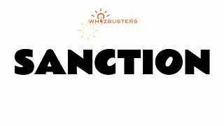 SANCTION (noun) Meaning, Pronunciation and Examples in Sentences | GRE GMAT LSAT SAT ESL TOEIC