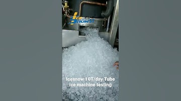 Tube ice maker machine 10Tons/day testing from Icesnow. If make money is so fast like this ，so rich