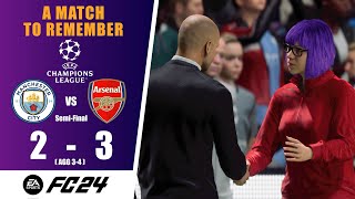 Unforgettable Match ⚽️ Arsenal เขี่ย Man City ตกรอบ UCL Semi-Final 2025-26 😠😡 พี่น้องเตะบอล ⚽️ FC24