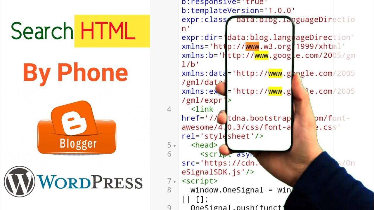 Search HTML by phone/ Find blog theme html by mobile 