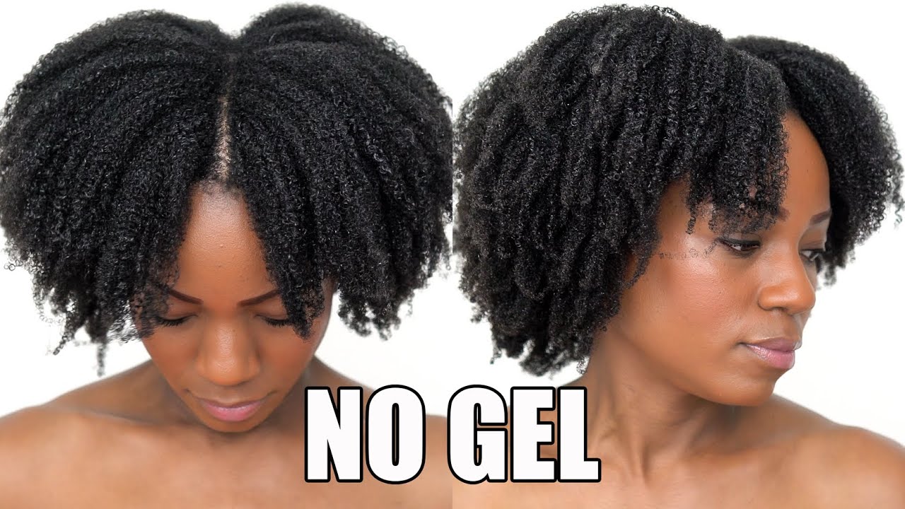 NO WASH N GO - How I Define My Kinky, Coily Natural Hair (WITHOUT GELS OR  CURLING PRODUCTS!) - YouTube