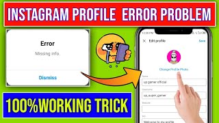 fix missing info error instagram | instagram error missing info | insta dp change problem | error Content