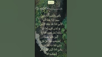 سورة التين كاملة برواية حفص عن عاصم بصوت القارئ الشيخ سعود الشريم #سورة_التين #قران_كريم  #quran