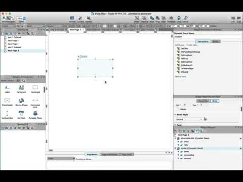 Axure tutorial: show hide with faux ajax spinner part 2