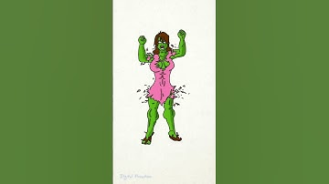 She Hulk Transformation Animation - Flipaclip #shorts