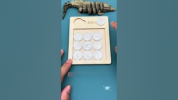 How can we fit this 10 coins into the puzzle board? 🤔 #puzzle #shorts #viral #puzzlegame