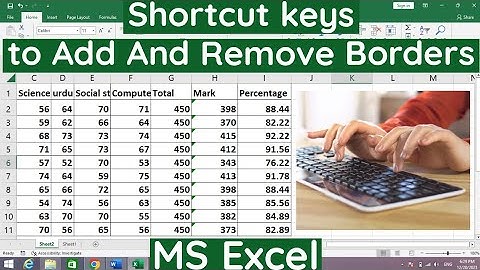 Shortcut keys to Add and Remove Borders in Excel | Insert and Remove Borders with shortcut keys