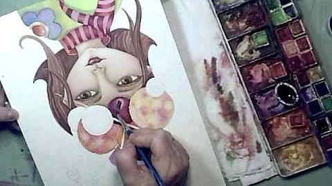 Yarni Girl Speed Painting-Waterco...  by Lori Rase...
