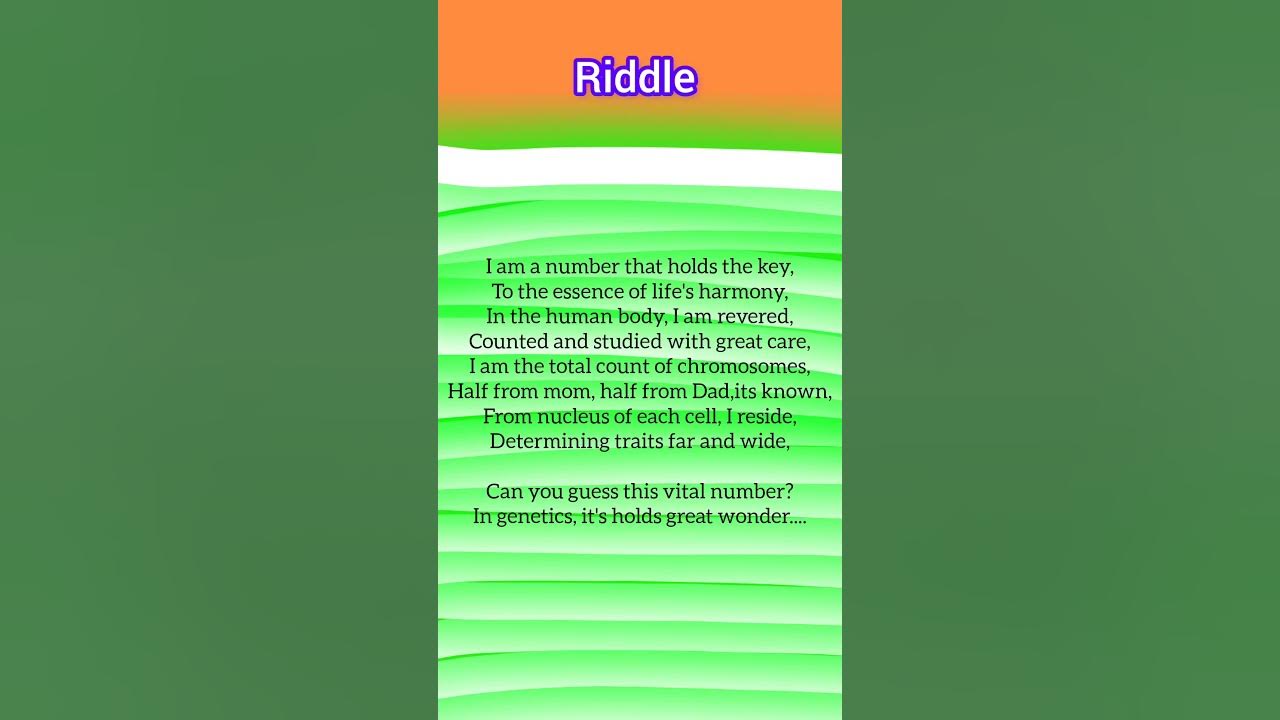Mystery of chromosomes in Biology's number riddle Biology riddle 