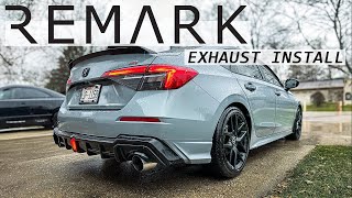 Installing Remark link loop exhaust revs+flyby | 2022-2024 Honda civic Si