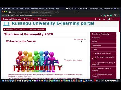 Students overView of the Elearning Portal, Course Materials, Assignments etc.