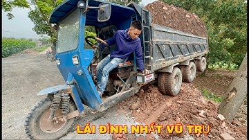 Dàn Công nông một khối chở cát đá cực mạnh máy nổ 24 ngựa | ô tô , máy xúc múc cát | great truck
