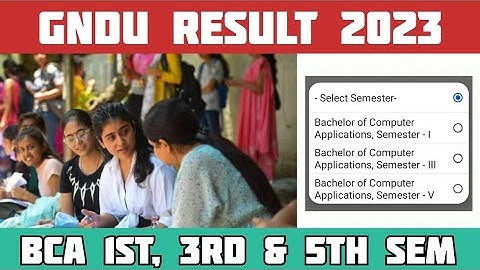 Gndu BCA 1st, 3rd & 5th Semester Result || Gndu Result 2023 || Gndu Odd Semester Exams Result