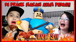 CHALLENGE MAKAN AYAM GORENG SUPER PEDAS LVL 5 !! MOMON NGAKAK !! Feat @sapipurba Roblox RolePlay