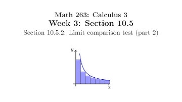 Math 263: Week 3 -- Limit Comparison Test (example 2)