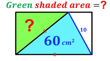 Can you calculate area of the Green Triangle? | (Rectangle) | #math #maths | #geometry