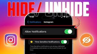 How To Hide and Unhide Instagram Notifications on iPhone | Instagram Hidden Notification