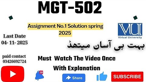 MGT502 - Organizational Behaviour Assignment 1 💯 percent Correct Solution: Paid Whatsapp 03426692724