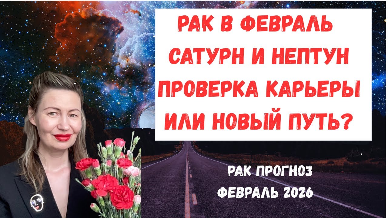 🔥Рак в феврале Сатурн и Нептун  проверка карьеры или новый путь?#Рак2026#ГороскопРак#ГороскопФевраль