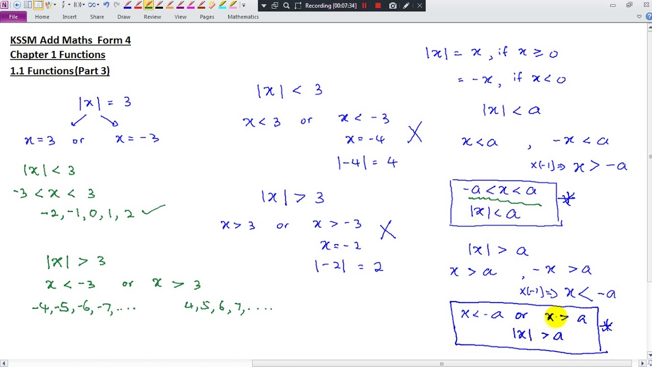 KSSM Form 4 Add Maths Chapter 1 (1.1 Functions, Part 3) - YouTube