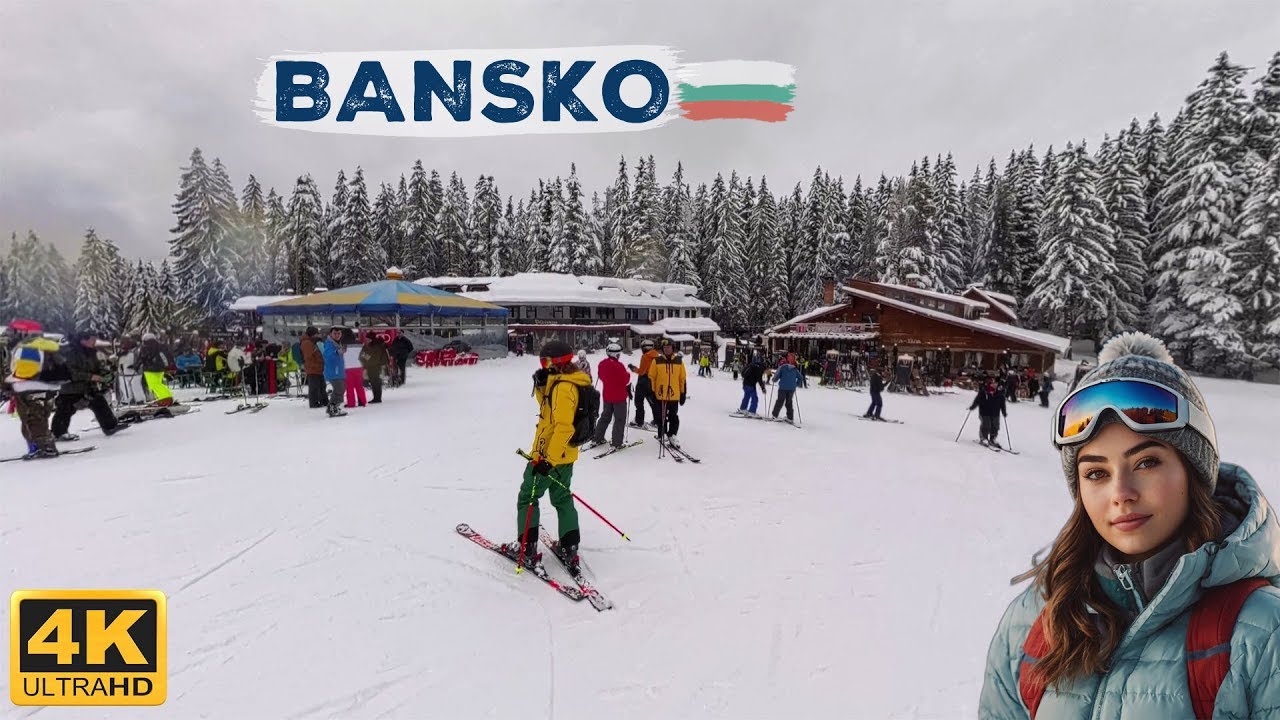 Катание на лыжах в тумане в Банско, Болгария (2025) 【4K】 ⛷ *Insta360 X4* 🏂 Катание на лыжах в Бан...