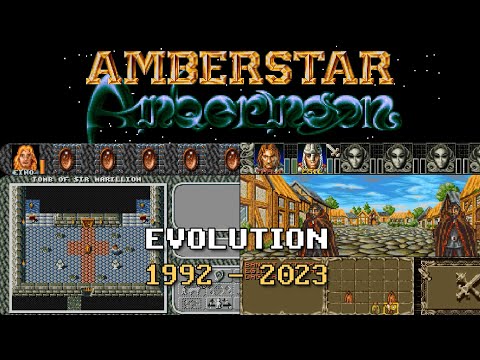 Evolution of Amberstar - Ambermoon (1992 - 2023) by Thalion - dungeon crawler RPG Amiga DOS Atari ST