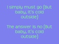 Glee Baby It's Cold Outside Lyrics