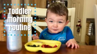 TODDLER MORNING ROUTINE | PREGNANT STAY AT HOME MOM | Taylor Hilburn
