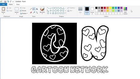 How to draw a variant Cartoon Network logo using MS Paint | How to draw on your computer