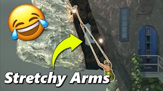 Getting Over It But My Arms Stretch - MODDED Getting Over It With Bennett Foddy