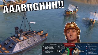 Civ 6 | My Wooden Galleys Are Being ONE HIT BY IRONCLADS HELP (#2 Deity Macedon Civilization VI)