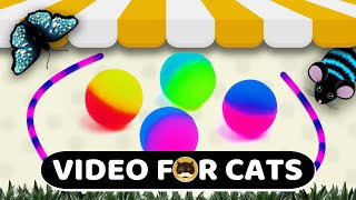 CAT GAMES - Catch the Rolling Ball, Mice, Strings, Butterflies, Chipmunks, Squirrels | CAT & DOG TV.